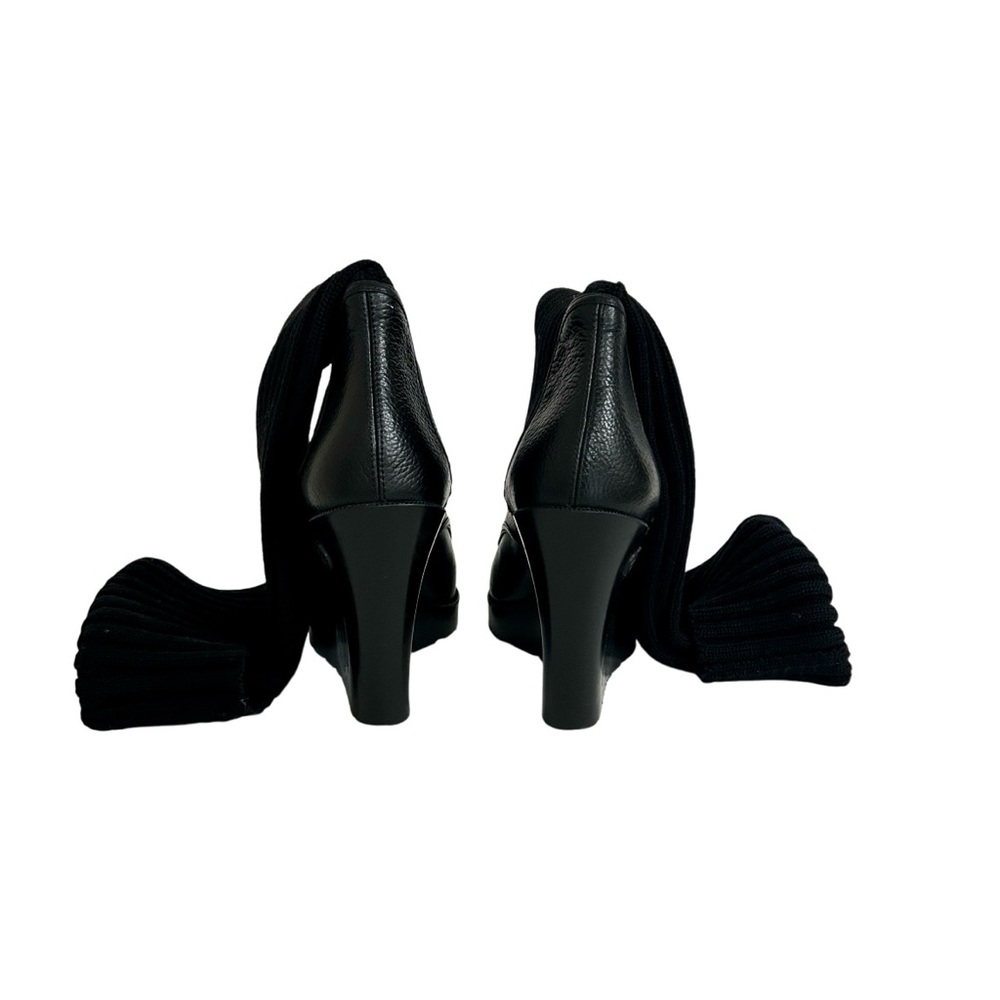 ***MUST GO***Gucci Black Wedge Boots with Knit Cuff...not Size 8 But 7 - Picture 10 of 14
